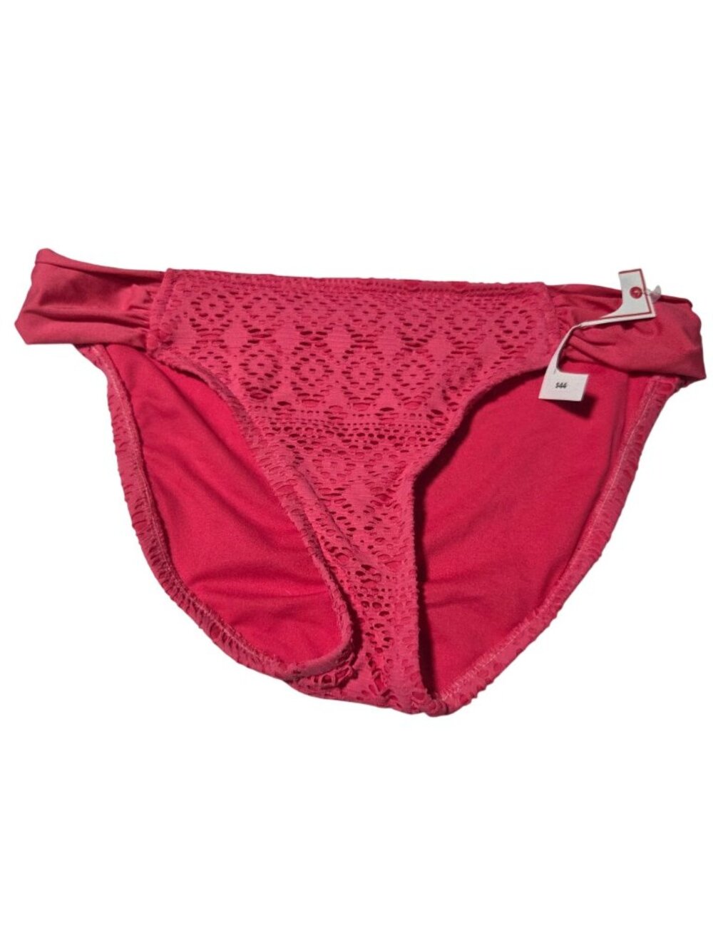 Bisou Bisou Pink Lace Bikini Bottoms Size Large Swimwear Swimsuit Beach Pool